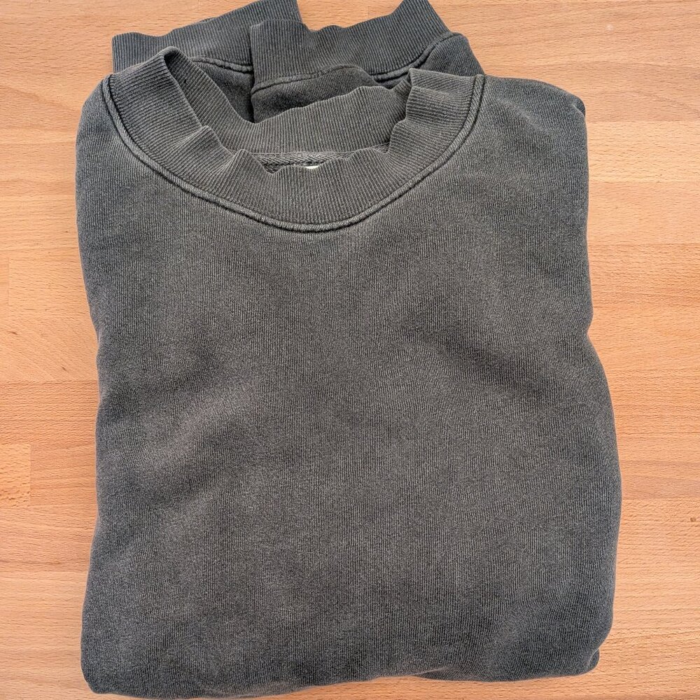 Joah Brown Oversized Crew Pullover Sweatshirt faded black